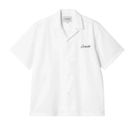 Shirt Carhartt WIP Unisex S/S Delray Shirt White / Black