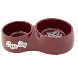 Voer En Drinkbak Beeztees Puppy Dog Melamine Bordeaux