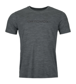 T-Shirt Ortovox 150 Cool Brand Herren Black Steel Blend