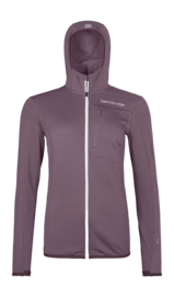 Jas Ortovox Women Fleece Light Grid Hooded Wild Berry