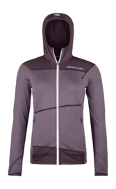 Zip Sweatshirt Ortovox Women Fleece Light Hoody Wild Berry