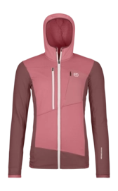 Gilet Ortovox Femme Fleece Grid Hoody Mountain Rose