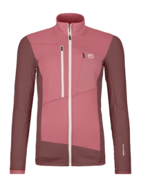 Vest Ortovox Women Fleece Grid Jacket Mountain Rose