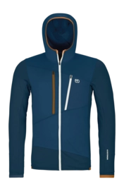 Sweatjacke Ortovox Fleece Grid Hoody Herren Deep Ocean