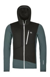 Jacke Ortovox Fleece Grid Hoody Herren Dark Arctic Grey