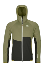 Jacke Ortovox Fleece Rib Hoody Herren Wild Herbs