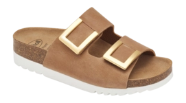 Slipper Scholl Women Monterey 2 Straps Cognac