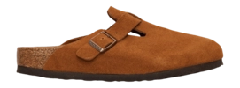 Klomp Birkenstock Women Boston Suede Leather Mink