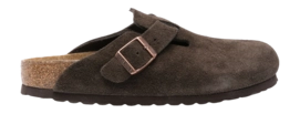 Sabots Birkenstock Femme Boston Suede Leather Mocha