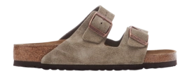 Tongs Birkenstock Homme Arizona Suede Leather Taupe