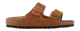 Slipper Birkenstock Women Arizona Suede Leather Mink Narrow