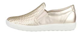 Sneaker ECCO Women Soft 7 Slip On Woven Pure White Gold