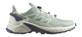 Trail Running Shoe Salomon Women Supercross 4 Lili Pad Vanilla Ice Bering Sea