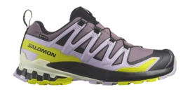 Chaussures de Trail Salomon Femme XA PRO 3D V9 GTX Moonscape Orchid Petal Sulphur Spring