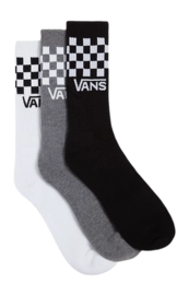 Sok Vans Men Classic Check Crew Black/White (3 pack)