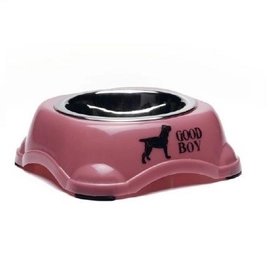 Voer- Of Drinkbak Beeztees Good Boy Melamine Roze Vierkant