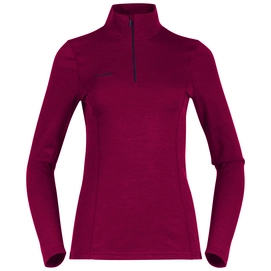 Skipullover Bergans Akeleie Half Zip Beet Red Raspberry Damen