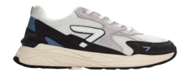 HUB Men Grid S48 White Navy Elemental Blue Ivory