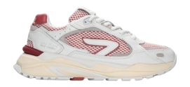 Baskets HUB Femme Slam L24 Dusty Red White Lt Beige