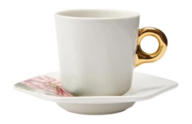 Espresso Mug with Saucer Essenza Gallery Off White 90 ml (Set of 4)