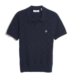 Polo Original Penguin Homme Jacquard Col Johnny Dark Sapphire