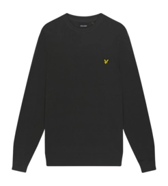 Jumper Lyle & Scott Men Cotton Crew Neck Jumper Gunmetal 24