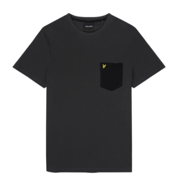 T-Shirt Lyle & Scott Homme Contrast Pocket T-Shirt Gunmetal/Jet Black