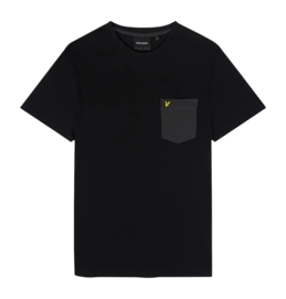 T-Shirt Lyle & Scott Contrast Pocket T-Shirt Herren Jet Black/Gunmetal