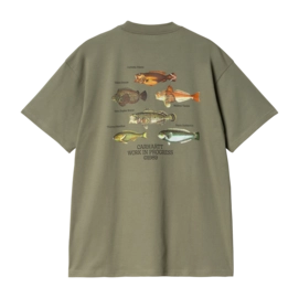 T-Shirt Carhartt WIP Unisex S/S Fish Dollar Green