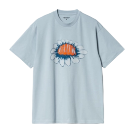 T-shirt Carhartt WIP Unisexe S/S Pixel Flower Frosted Blue