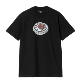 T-Shirt Carhartt WIP Unisexe S/S Bottle Cap Black