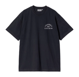 T-Shirt Carhartt WIP Unisexe S/S Class of 89 Dark Navy / White