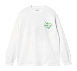 T-Shirt Carhartt WIP Unisexe L/S Soundface White