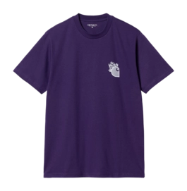 T-Shirt Carhartt WIP Unisexe S/S Little Hellraiser Tyrian / White