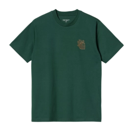 T-Shirt Carhartt WIP Unisexe S/S Little Hellraiser Chervil / Brown