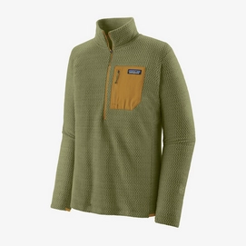 Pull Patagonia Homme R1 Air Zip Neck Buckhorn Green