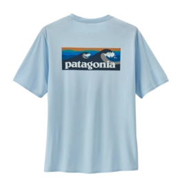 T-Shirt Patagonia Homme Cap Cool Daily Graphic Shirt - Waters Boardshort Logo: Chilled Blue