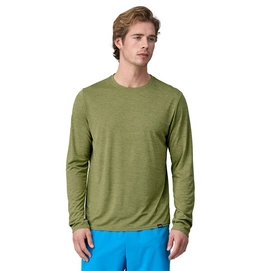 T-Shirt Patagonia L/S Cap Cool Daily Shirt Herren Light Buckhorn Green X/Dye