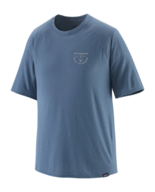 T Shirt Patagonia Men Cap Cool Trail Graphic Shirt Forge Mark Crest: Utility Blue
