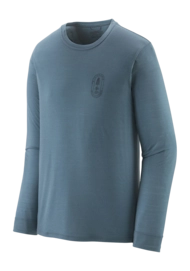 T-shirt Patagonia Homme L/S Cap Cool Merino Graphic Shirt Clean Climb Bloom: Utility Blue