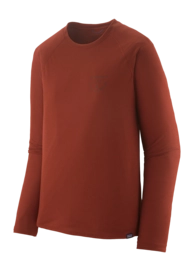 T Shirt Patagonia Men L/S Cap Cool Trail Graphic Shirt Forge Mark Crest: Mangrove Red