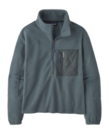 Pullover Patagonia Microdini 1/2 Zip P/O Damen Nouveau Green / Campfire Orange