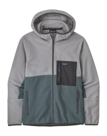 Zip Sweatshirt Patagonia Men Microdini Nouveau Green / Salt Grey