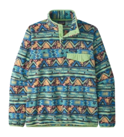 Pull Patagonia Homme LW Synch Snap T P/O High Hopes Geo Salamander Green