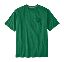 T Shirt Patagonia Homme Boardshort Logo Pocket Responsibili Tee Gather Green