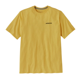 T Shirt Patagonia Homme P6 Logo Responsibili Tee Milled Yellow