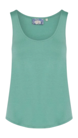 Pyjama Shirt Essenza Damen Shelby Uni Easy Green