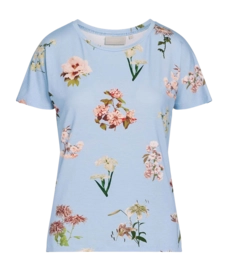 Pyjama Shirt Essenza Damen Ellen Annebella Zen Blue