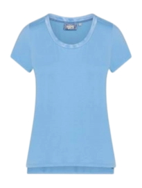 T-Shirt Essenza Damen Luyza Uni Azur Blue