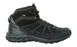 Walking Boots Jack Wolfskin Men Woodland 2 Texapore Mid Black